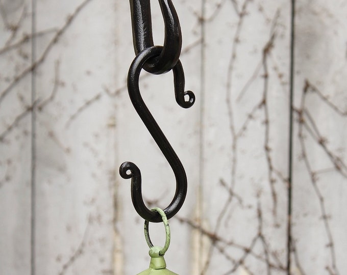 3-Wrought Iron Mini S-Hooks 3 1/2-inch (Set of THREE)