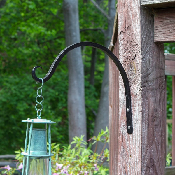 2 soportes de gancho de pared de hierro forjado de 30 cm (juego de 2)