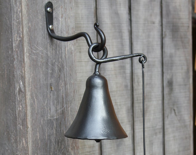 Wrought Iron Bell with Hanging Hook, Small