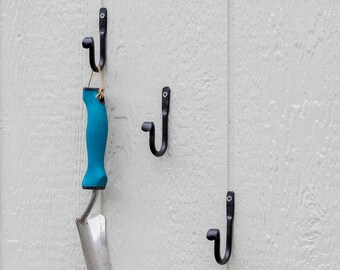 Wrought Iron J-Hooks 4-inch (Set of THREE)