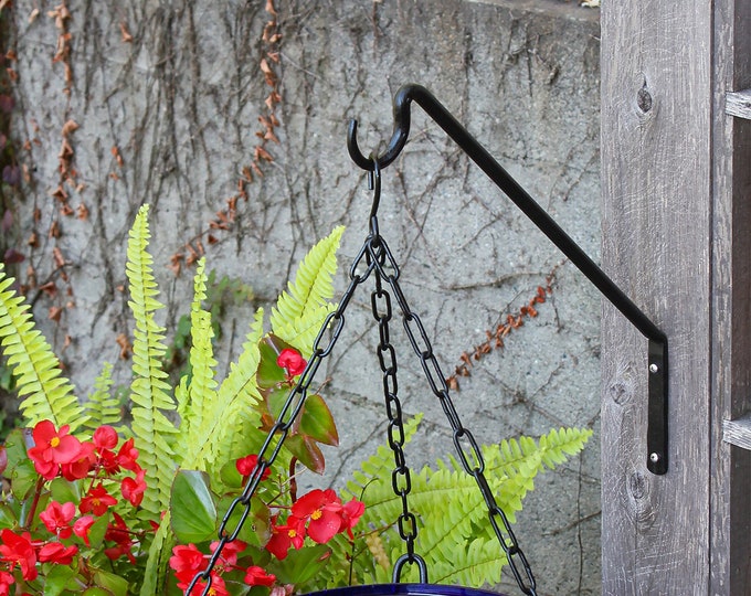 2-Angled Arm Brackets Wrought Iron Wall Hook Hanger (SET of 2)