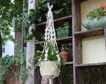 Set of 2-Macrame Plant Hangers, Indoor-Outdoor