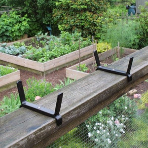 Railing Brackets (fit 2x4 or 2x6) for 6" Window and Flower Boxes, Wrought Iron