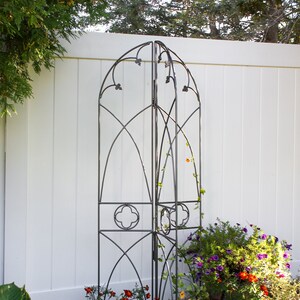 Gothic Tower Trellis , Free-Standing for Garden, 75&quot;H