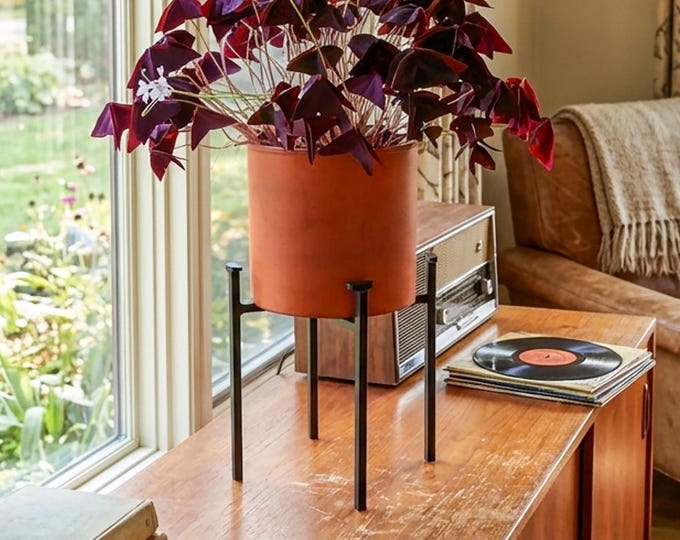 Planter with Mini Modern Plant Stand Flowerpot Holder indoor/outdoor