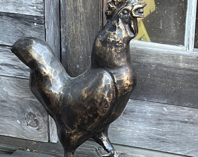 Sample Sale! Golden Rooster Sculpture Statue