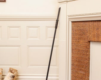 Wrought Iron Fireplace Blow Poker - Includes Hanging Wall Mount