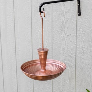 Hanging Hammered Copper Birdbath or Feeder