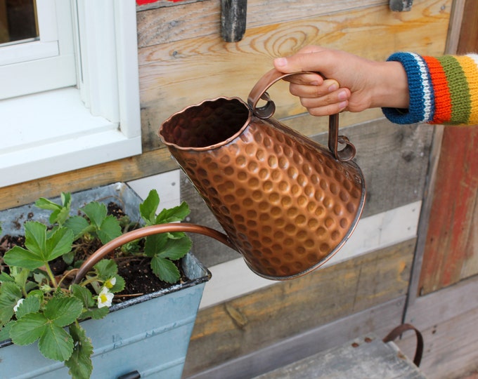 French Market Solid Copper Watering Can