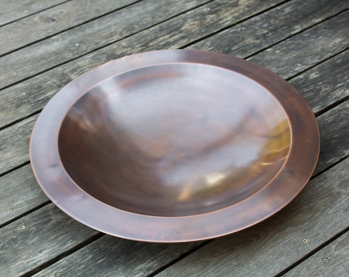 Simple Copper Birdbath Bowl 24 Inch, without Stand for DIY