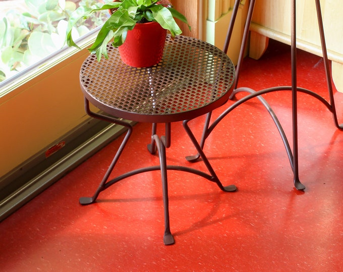 Barcelona 12"H Wrought Iron Plant Stand or Side Table
