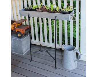 Folding Wrought Iron Stand #3, for Planter Tub Flower Box, 28"H indoor/outdoor