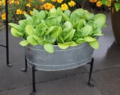 Galvanized Steel Oval Tub Planter