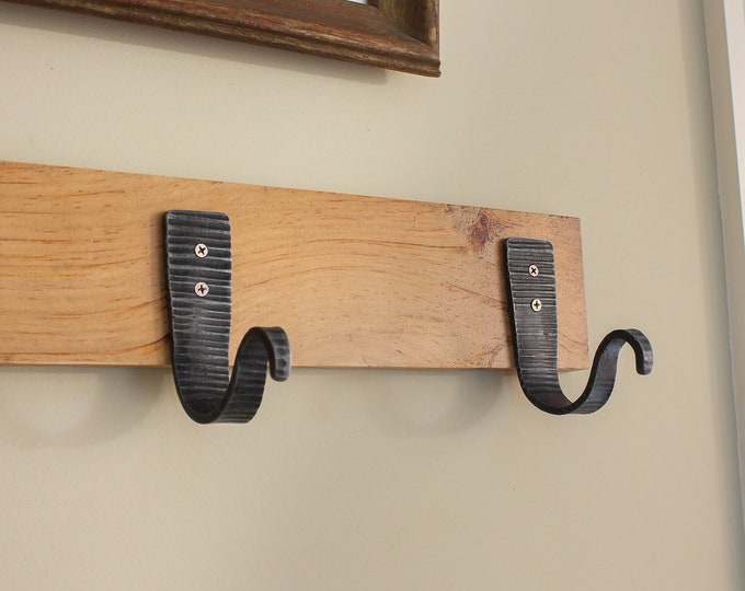 2-Wrought Iron Hammered S-Hooks  (Set of TWO)