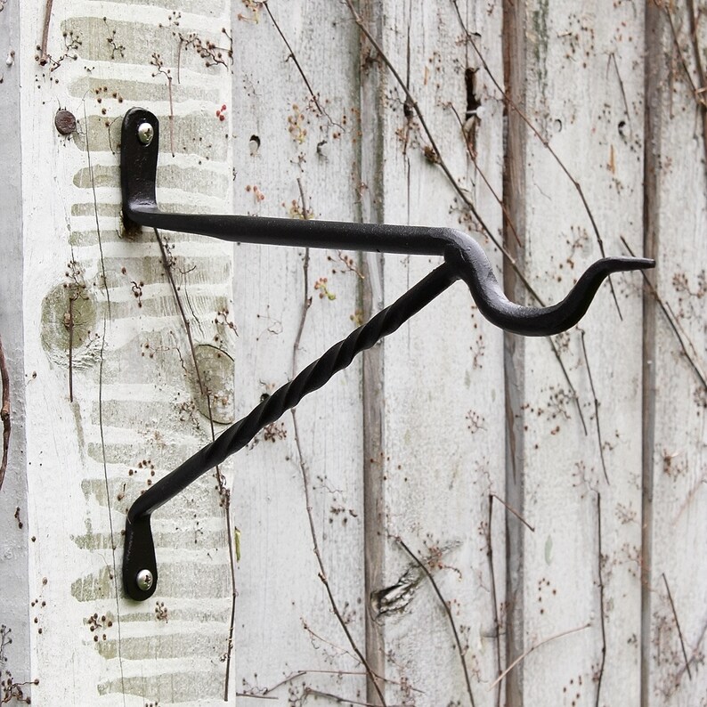 2wrought Iron Lantern Bracket Wall Hangers Etsy UK