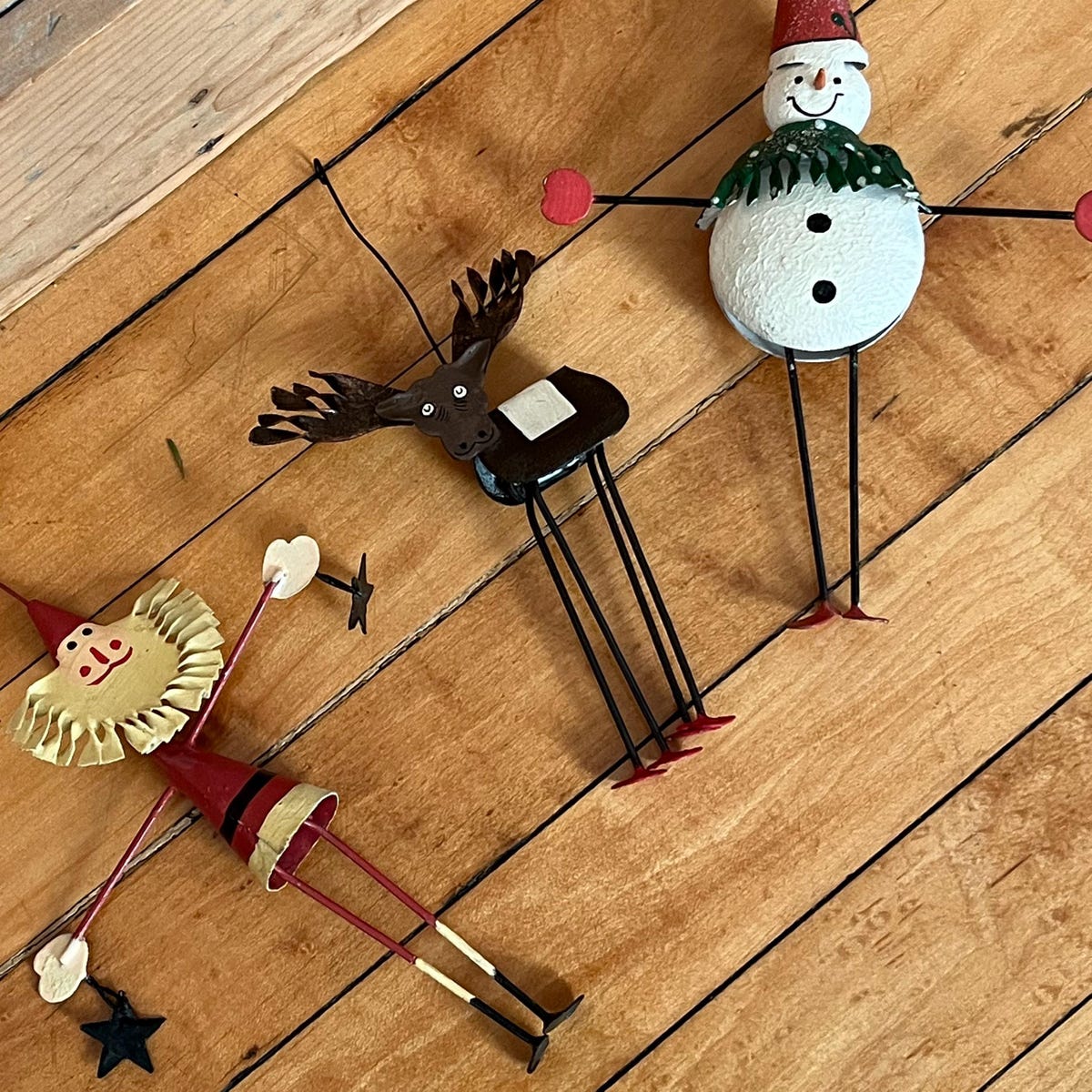 Samples! Folk Art Metal Christmas Ornaments (set of THREE) - Etsy