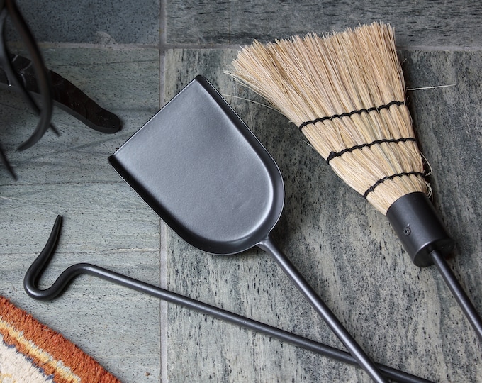 Wrought Iron Classic Twisted Rope Fireplace Tool Set - Tools ONLY