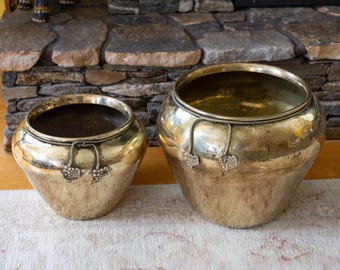 Sample Sale! Vintage Brass Vessels, set of two