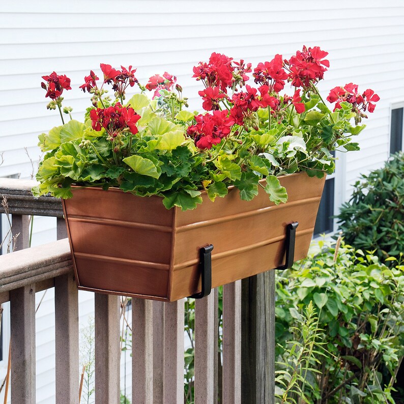 24L Copper ClampOn Flower Window Box Planter and Etsy