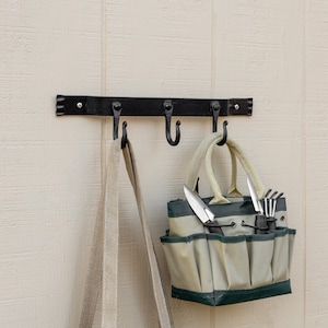 Wall Hook Bracket, Wrought Iron, Straight  with 3 hooks