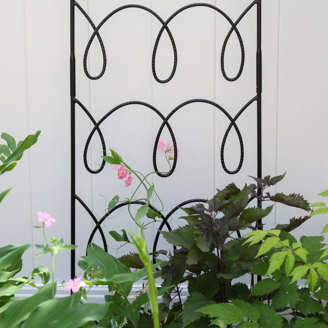 Loops Wrought Iron Trellis Free-standing for Garden - Etsy