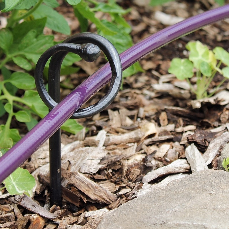 6Hose Guides with Ball Ends Wrought Iron SET of 6 Etsy