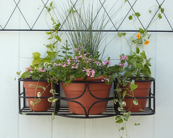 European Flower Pot Window/Wall Bracket, Decorative Wrought Iron