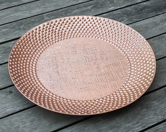 Hammered Copper Birdbath Bowl/Dish 24 Inch, without Stand for DIY