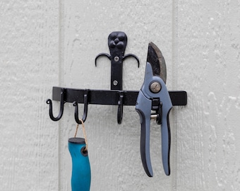 Four-Hook Wrought Iron Wall Bracket