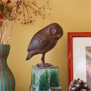 Saw Whet Owl Statue Sculpture