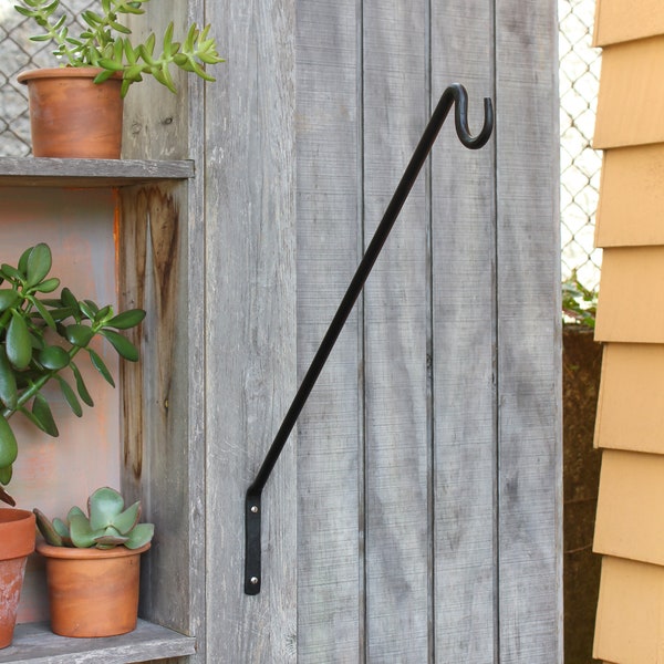 2-Angled Arm Brackets Wrought Iron Wall Hook Hanger (SET of 2)