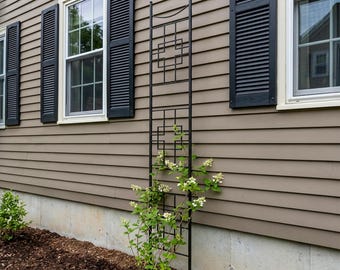 Slim Wrought Iron Trellis,  Free-Standing for Garden, 135"H x 18"W