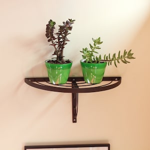 Semi-Circles Half-Round Plant Shelf, Wrought Iron