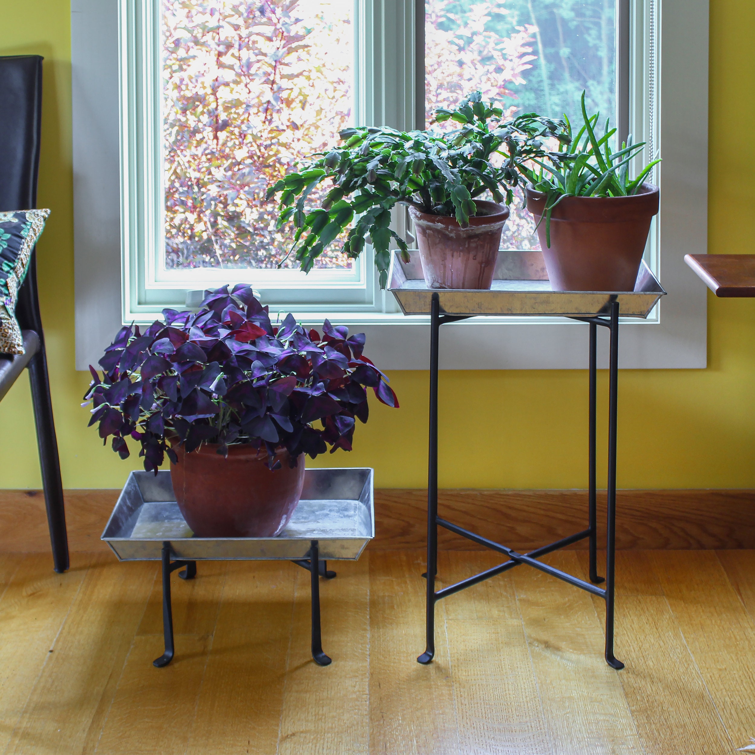 Folding Wrought Iron Stand 1 With 17 Tray 7h - Etsy
