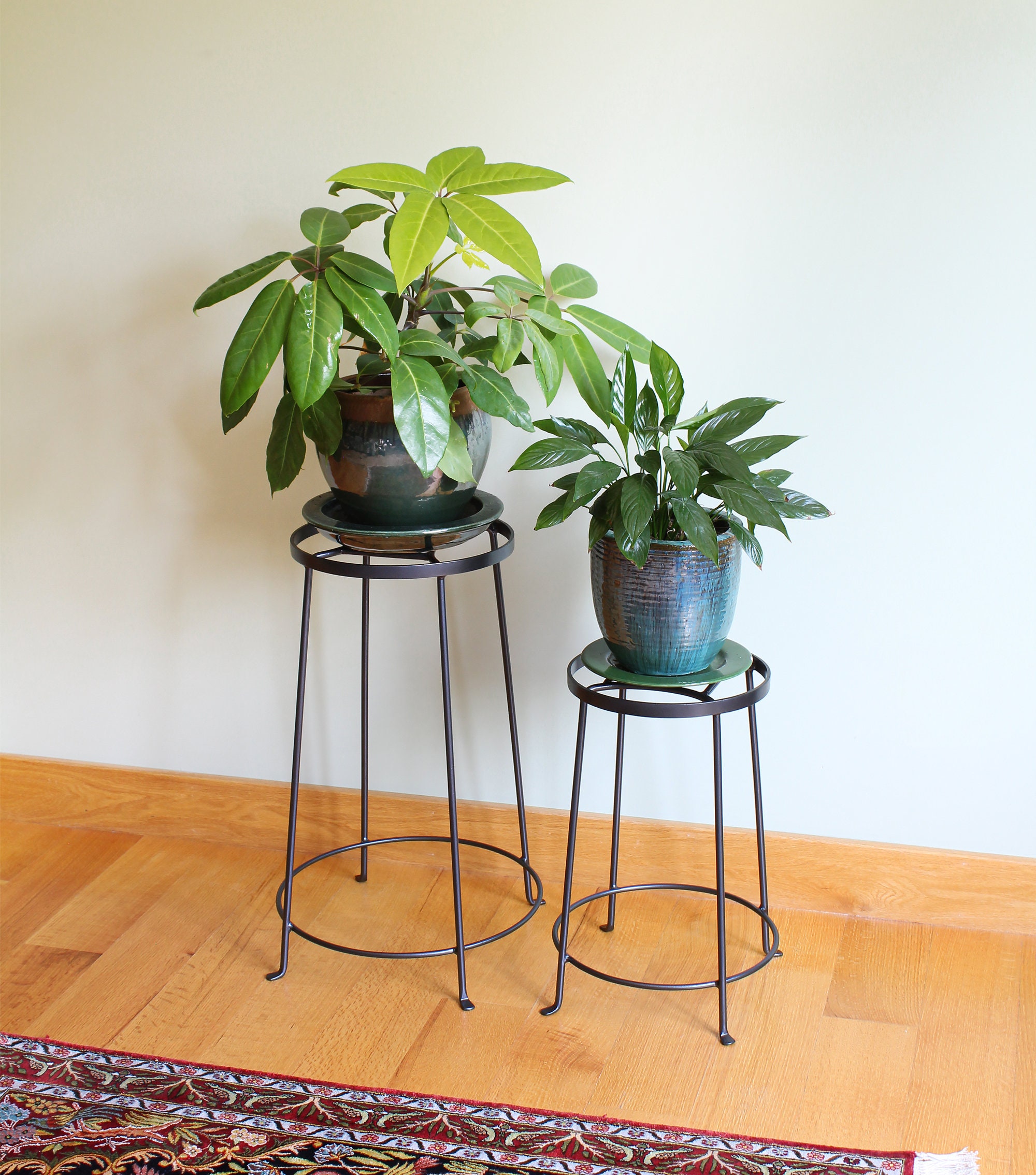 SET of 3 Tall Diamond Plant Stands Wrought Iron Indoor/outdoor - Etsy