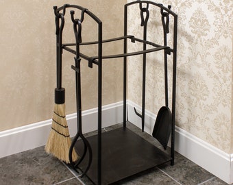 Wrought Iron Handmade Hearth Center 26"H - Square Stock - 4 Tools