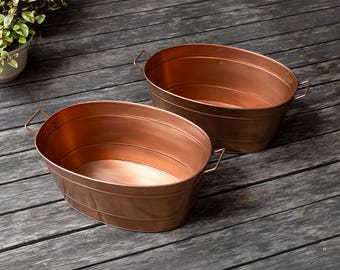 2 for 1 Sale, Oval Copper Tubs - Seconds!