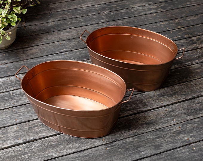 2 for 1 Sale, Oval Copper Tubs - Seconds!
