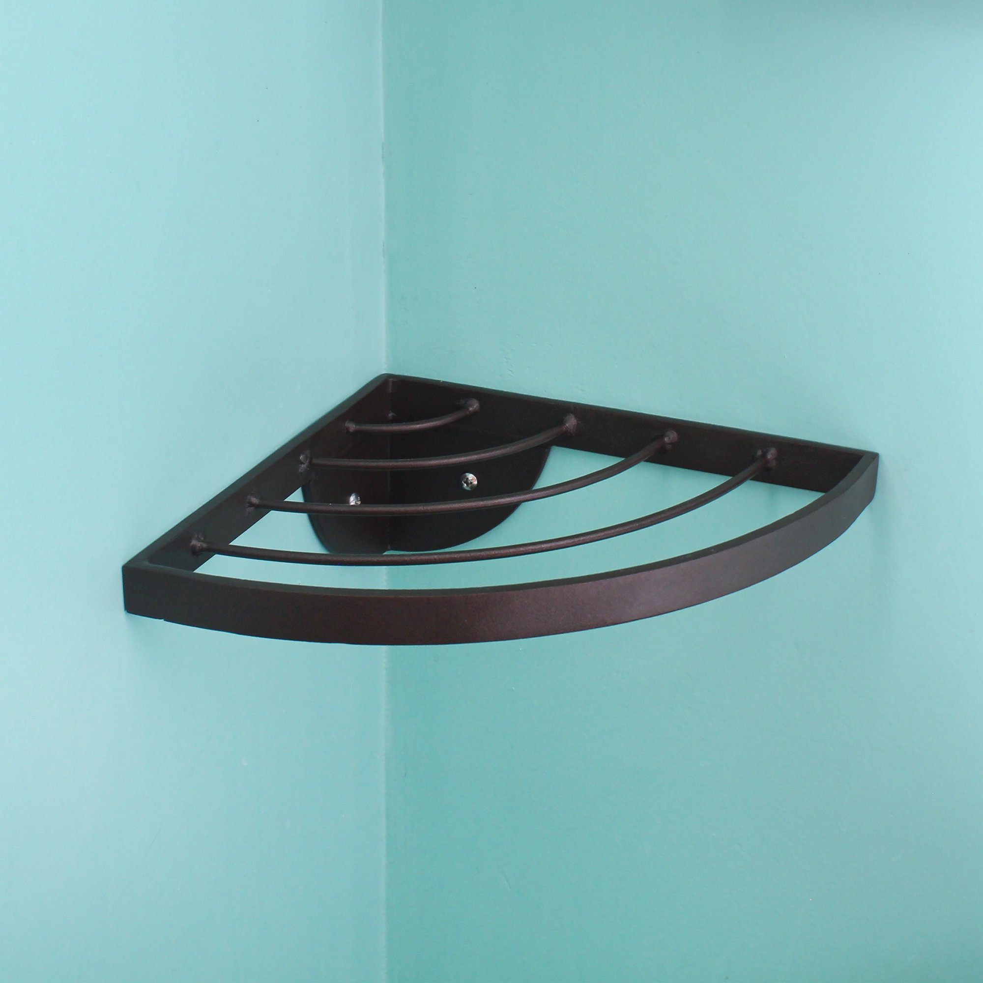 QuarterCircle Corner Plant Shelves Wrought Iron Etsy