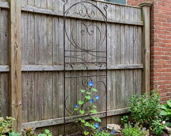 Scrolls Iron Trellises,  Free-Standing for Garden, TWO Sizes