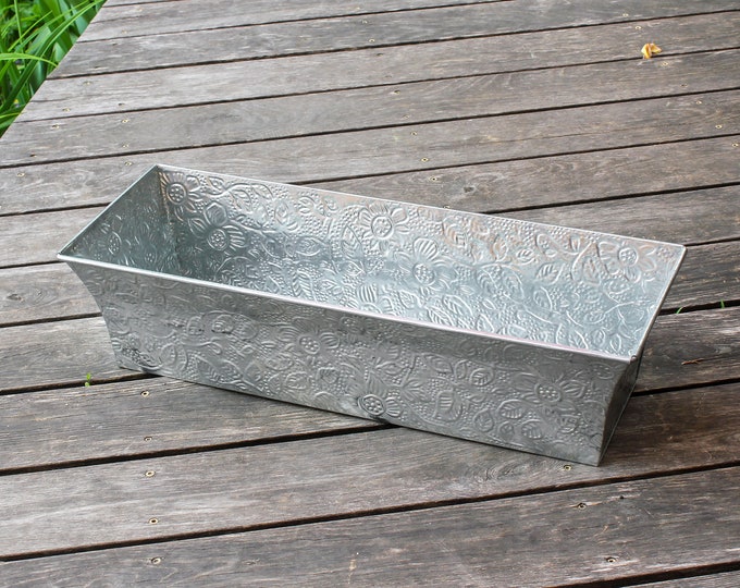 24" Patterned Flower Box Windowbox  With 24" Drip Tray