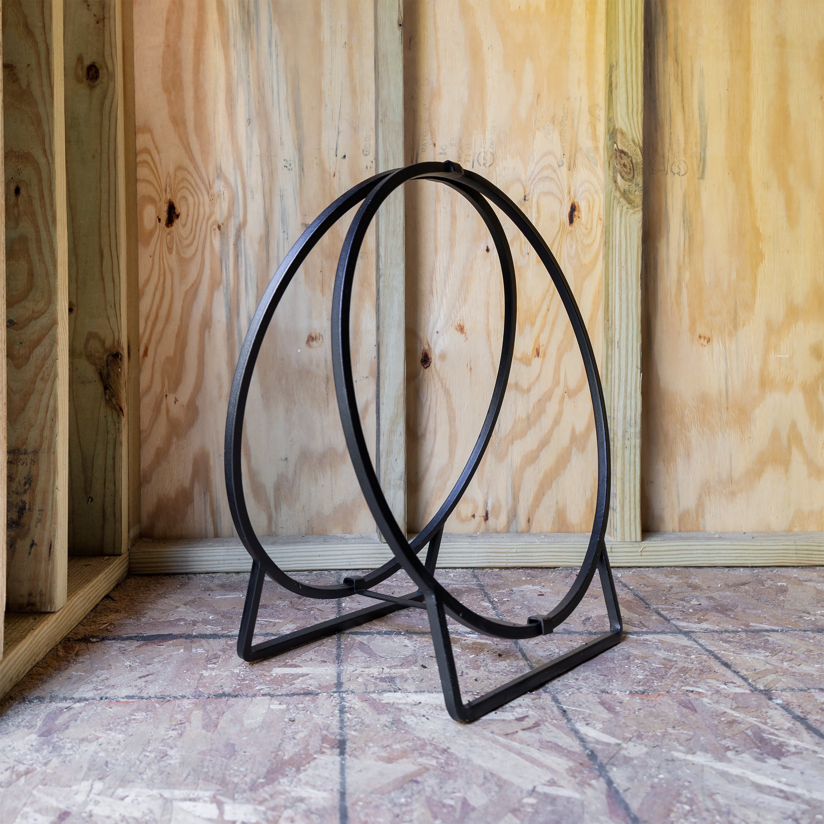 Wrought Iron Hoop Wood Holder For Firewood Logs