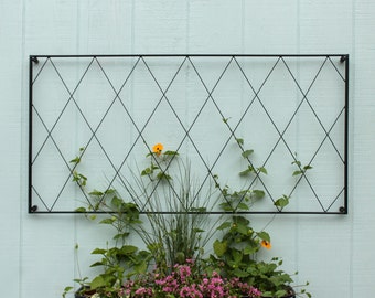 Cottage Garden Trellis, Rectangular Wall-Mounted, 46" x 23"