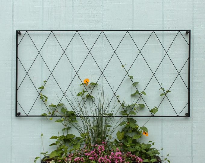 Cottage Garden Trellis, Rectangular Wall-Mounted, 46" x 23"