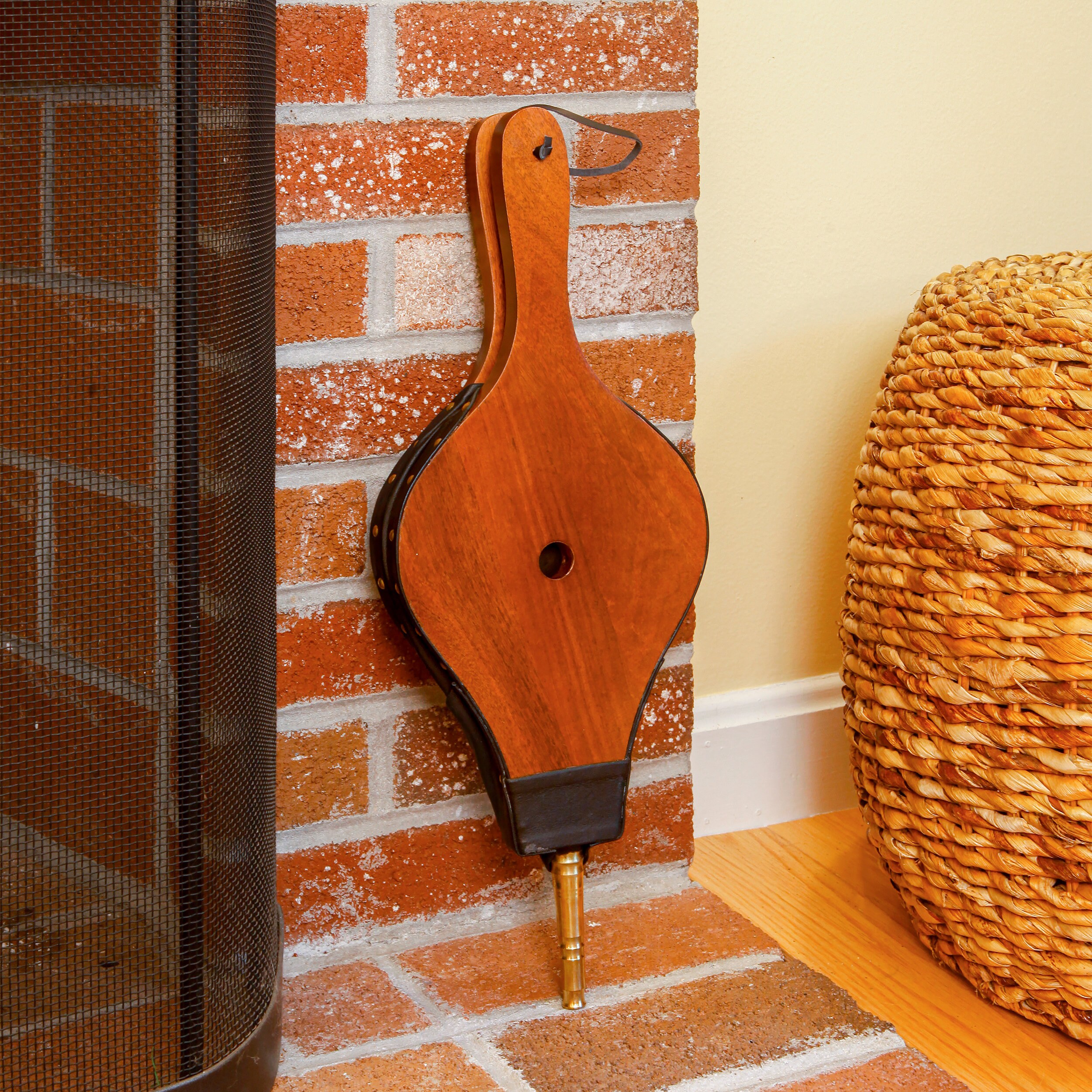 Fireplace Bellows Large Classic Handmade Real Leather Etsy