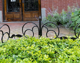 Beacon Hill Border Fencing Wrought Iron- 4 Interlocking 24" Sections