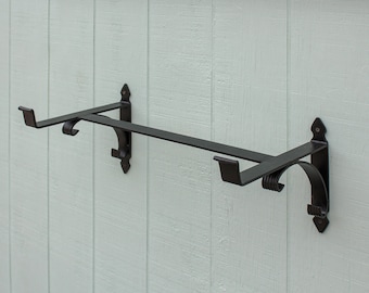 Window-Flower Box Bracket, Decorative Wrought Iron