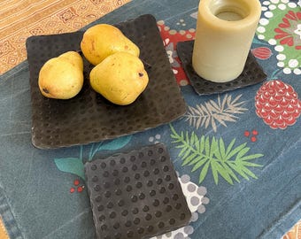 SAMPLE- Trio of Wrought Iron Trays Coasters