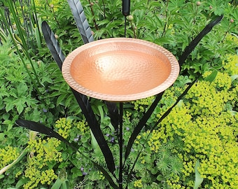Cattail Copper Birdbath Garden Stake