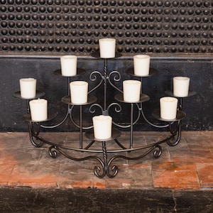 Scrolls Fireplace Candelabra for Votives, Pillars, Wax or LED Candles